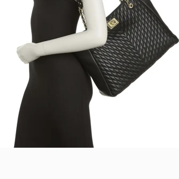 NWT Karl Lagerfeld Paris Large Lambskin Agyness Leather Tote purse bag - Picture 15 of 17